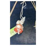 STONE & WIRE PENDANT NECKLACE