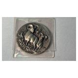 1 oz STERLING SILVER WILDLIFE COIN, BIG HORN SHEEP