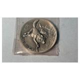 1 oz STERLING SILVER WILDLIFE COIN, GRAY WOLF