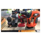 2 DRILLS & 2 BLACK & DECKER ATTACHMENTS