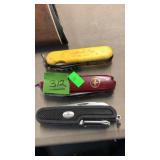 3 MULTI PURPOSE KNIVES