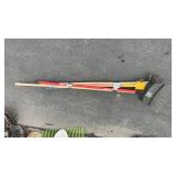 2 RAKES, SHOVEL & BRUSH