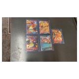 5 CHARIZARD POKEMON CARDS
