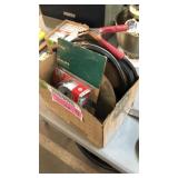 JUMPER CABLES, SAW BLADES, NEW MILWAUKEE 4' HOLE