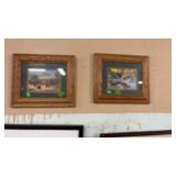 2 TIM COX SMALL FRAMED PRINTS