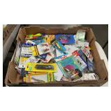 ASSORTED FISHING SPINNERS, FLATFISH, HOOKS AND MOR