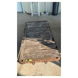 RUSTIC WOOD & METAL INDUSTRIAL CART 6' X 3'