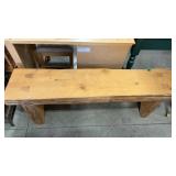 PINE LOG LIVE EDGE ENTRY BENCH
