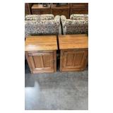 2 - WHITE CLAD OAK REPRO ICE BOX SIDE TABLES