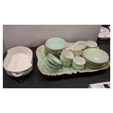 HAVILAND ANTQ TEA SERVICE & JOHNSON BROS SERVING