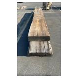 2 18' X 24' X 4' WOOD BEAMS AND 16' X 24' X6' BEAM