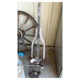 ANTIQUE DRILL PRESS AND 2-WHEEL HAND TRUCK