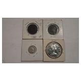 1958 BC CENTENNIAL DOLLAR 80% 1905 5 CENT & LARGE