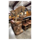 FULL BODY MOUNTAIN LION TAXIDERMY MOUNT