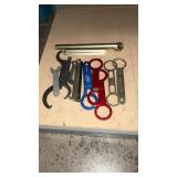 ASSORTED FORK CAP WRENCHES AND HOOK SPANNER WRENCH