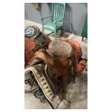 HEREFORD BRAND LEATHER RIDING SADDLE W/ PAD