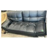 FAUX LEATHER/CHROME LIFESTYLE SOLUTION FUTON