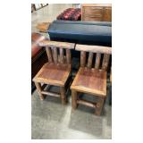 2 - LOG/SLAB SEAT ACCENT CHAIRS