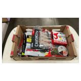 ASSORTED FISHING PLASTICS, LINE AND MORE