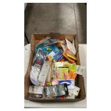 ASSORTED FISHING SPINNERS, HOOKS, BOBBERS AND MORE