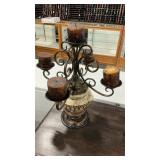 TUSCAN THEME CANDLE HOLDER & CANDLES