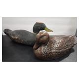 VTG CARVED WOOD DECOY  & PLASTIC DECOY