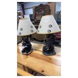 2 WOODLAND THEMED LAMPS