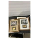 DUCKS UNLIMITED STAMPS FRAMED ART