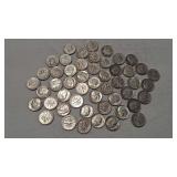 $5 FACE VALUE ROOSEVELT DIMES 90%