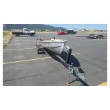 14' ALUMINUM BOAT W/ TRAILER