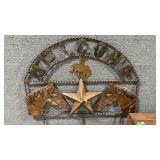 METAL CUT OUT HORSE ART COAT RACK