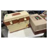 2 FIISHING TACKLE BOXES W/ TACKLE