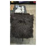 2 - ANGORA FUR ACCENT PILLOWS