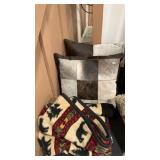 2 - HAIR ON HIDE ACCENT PILLOWS & WOODLAND THEME