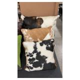 3 - HAIR ON HIDE ACCENT PILLOWS