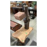 LIVE EDGE SLAB/STUMP LAMP W/ COPPER
