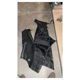EXELEMENT LEATHER MOTORCYCLE CHAPS SZ 10
