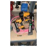 BOSTITCH NAILER, FINISH NAILER AND 2 AIR HOSES