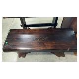 LIVE EDGE SLAB & STUMP ENTRY BENCH