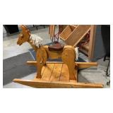 WOOD ROCKING HORSE