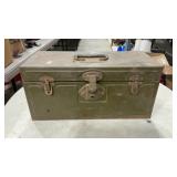 VINTAGE METAL TACKLE BOX W/ TACKLE