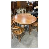 GAME/BREAKFAST TABLE & MISMATCHED CHAIRS