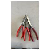 2 MAC LONG NOSE ANGLED PLIERS AND DUCKBILL PLIERS