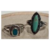 2 - 925 TURQUOISE SOUTH WEST RINGS