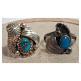 2 - 925 TURQUOISE SOUTH WEST RINGS