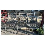 6 METAL PATIO CHAIRS