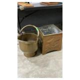 BRASS COAL BOX & SCUTTLE BUCKET