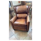 LEATHER NAIL HEAD ACCENT MANUAL RECLINER