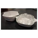 2 - CORNING WARE 2 3/4 & 1 3/4 PETITE SQUARE PANS