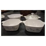 4 - CORNING WARE P43 B  SHADOW IRIS 22 OZ